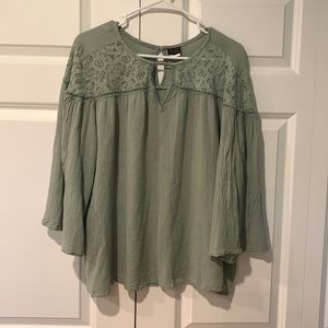 Sage green flowing shirt